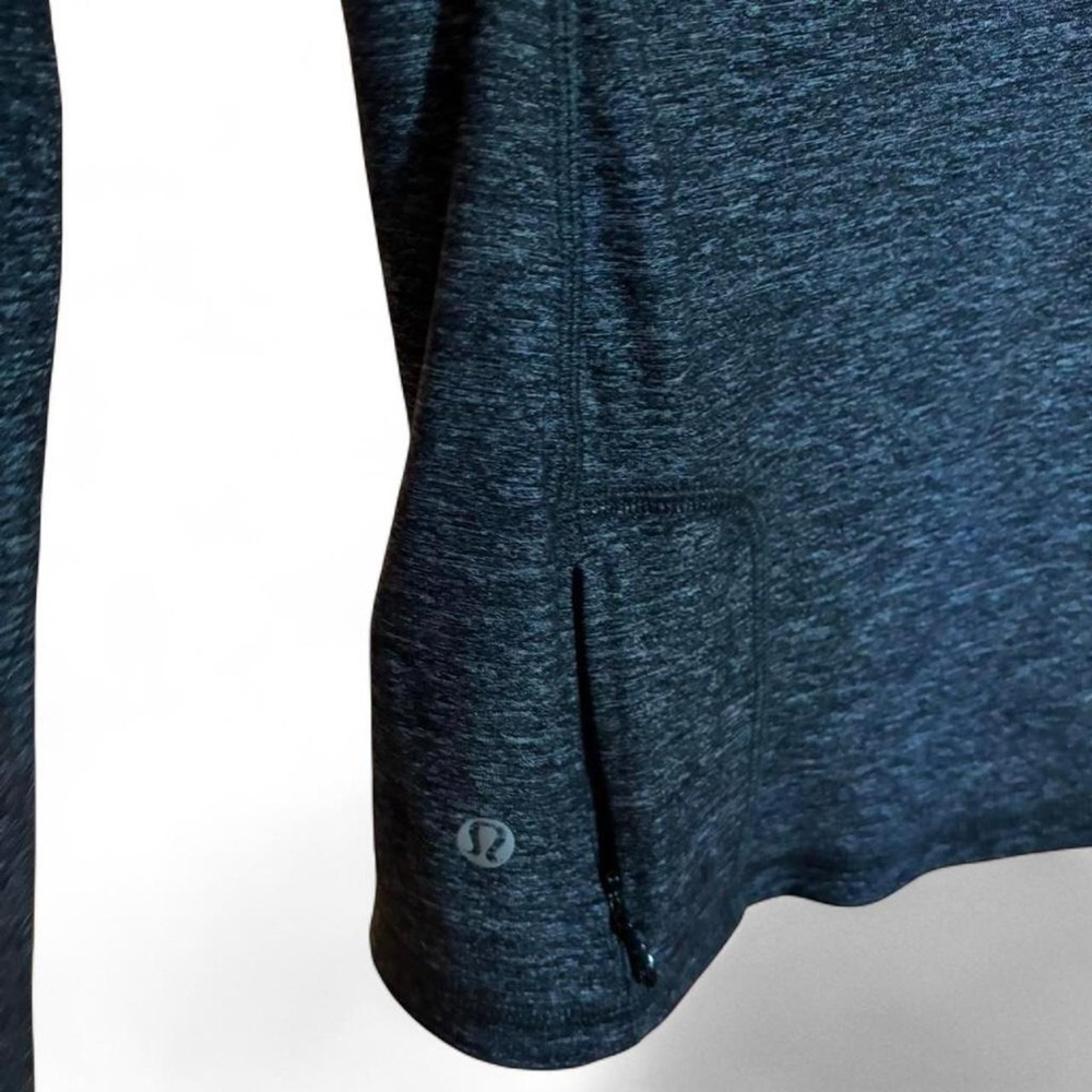 Lululemon Long Sleeve Performance Top — Heathered Dark Gray Size 4 - Picture 4 of 5